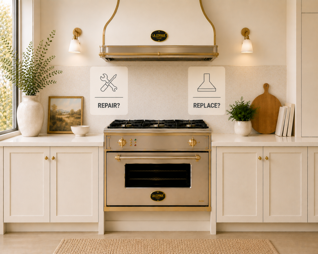 lacornue range hood repair or replace
